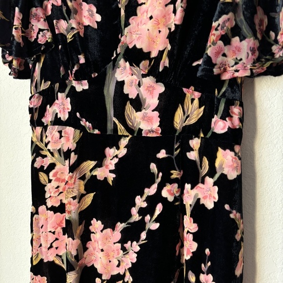 Modcloth Velvet Floral Soiree Saunter Maxi Dress Evening - Picture 5 of 15